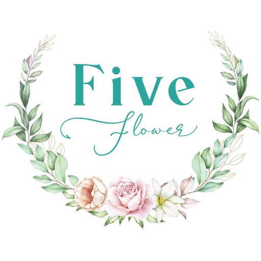 Five Flower Icon Logo